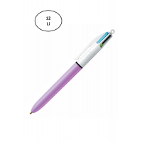 Bic 4 Renk Fun Purple Gövde Tükenmez Kalem 503815 12'li