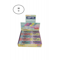 Gıpta Silgi Premium Pvc-dust Free Pastel 4 Renk (20 Li Paket)