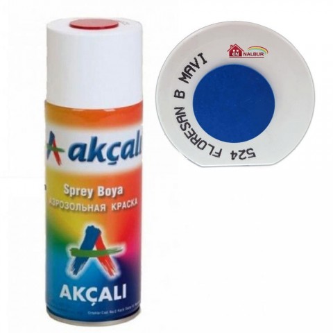 Akçalı Sprey Boya 400 ml 524 Florasan Boncuk Mavi