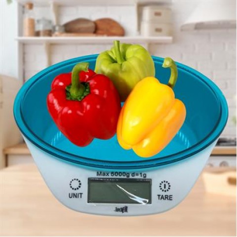 TF 1003 Hazneli Lcd Ekran Hassas Ölçüm Sensörlü 5 Kg Kapasite Dijital Mutfak Terazisi Tartısı