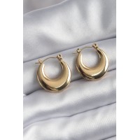 316L Çelik Gold Renk Bubble Model Kadın Küpe - TJ-BKP8309