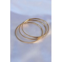 316L Çelik Gold Renk  Ajda Model Kadın 60 mm Bilezik - TJ-BB5360