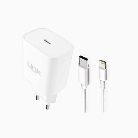 C202 Strong 20W QC 3.0 USB-C'den Lightning Kablolu Şarj Aleti