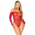 Night Light Kadın Kırmızı Taşlı Fantazi Body Vücut Çorabı 5540-1 Beden L-XL