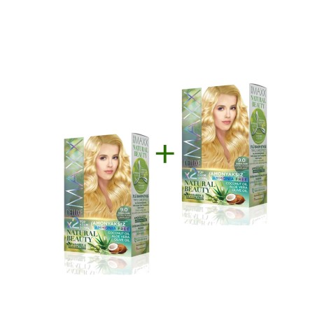 2 Paket Natural Beauty Amonyaksız Saç Boyası 9.0 Doğal Sarı