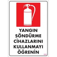 Yangın Söndürme Tüpü Uyarı Levhası 25x35 KOD:859