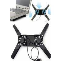 2 Fanlı Notebook Soğutucu Portatif Katlanabilir Laptop Soğutucu Fan Usbli Stand Bilgisayar Fanı