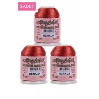 3 Adet Altınbaşak Oya ve Dantel İpi 20 gr -    - No: 024