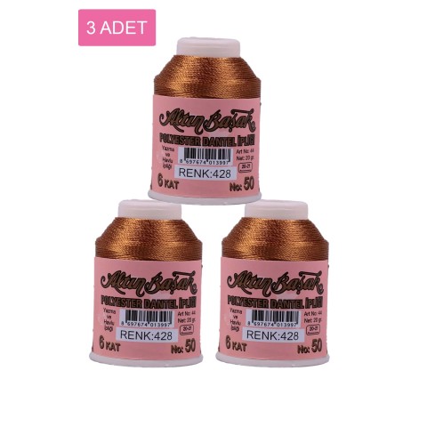 3 Adet Altınbaşak Oya ve Dantel İpi 20 gr -    - No: 428