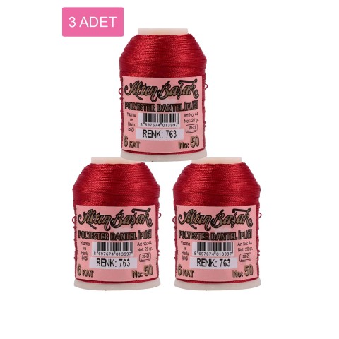 3 Adet Altınbaşak Oya ve Dantel İpi 20 gr -    - No: 763