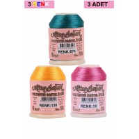 3 Adet Altınbaşak Oya ve Dantel İpi 20 gr -    - No: 139 - 019 - 874