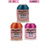 3 Adet Altınbaşak Oya ve Dantel İpi 20 gr -    - No: 244 - 465 - 023