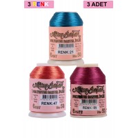 3 Adet Altınbaşak Oya ve Dantel İpi 20 gr -    - No: 047 - 089 - 021