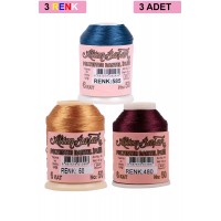 3 Adet Altınbaşak Oya ve Dantel İpi 20 gr -    - No: 050 - 480 - 585