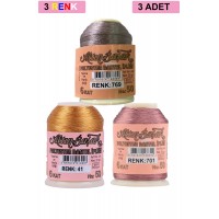 3 Adet Altınbaşak Oya ve Dantel İpi 20 gr -    - No: 041 - 701 - 769