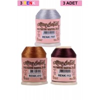 3 Adet Altınbaşak Oya ve Dantel İpi 20 gr -    - No: 410 - 112 - 707