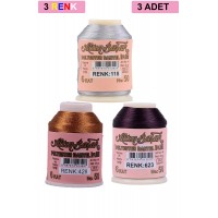 3 Adet Altınbaşak Oya ve Dantel İpi 20 gr -    - No: 428 - 623 - 118