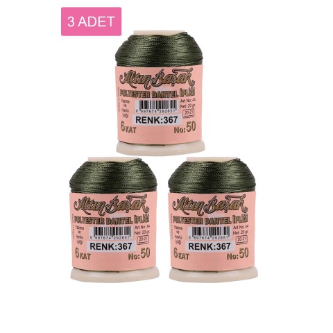 3 Adet Altınbaşak Oya ve Dantel İpi 20 gr -    - No: 367