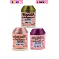 3 Adet Altınbaşak Oya ve Dantel İpi 20 gr -    - No: 426 - 078 - 434