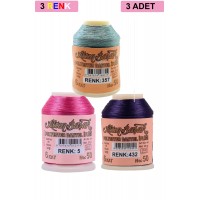 3 Adet Altınbaşak Oya ve Dantel İpi 20 gr -    - No: 005 - 432 - 357