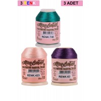 3 Adet Altınbaşak Oya ve Dantel İpi 20 gr -    - No: 423 - 063 - 740