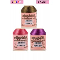 3 Adet Altınbaşak Oya ve Dantel İpi 20 gr -    - No: 858 - 508 - 008