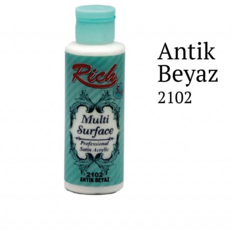 Rich Multi Surface 2102 Antik Beyaz Akrilik Boya 500 cc