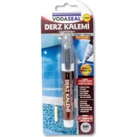 Vodaseal Çift Uçlu Su Bazlı Kokusuz Kalıcı Derz Kalemi Gri