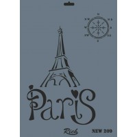 Rich New Seri N-209 Stencil 35x25 cm