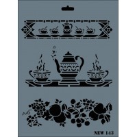 Rich New Seri N-143 Stencil 35x25 cm