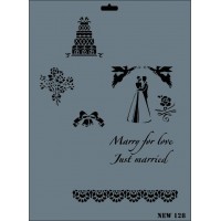 Rich New Seri N-128 Stencil 35x25 cm