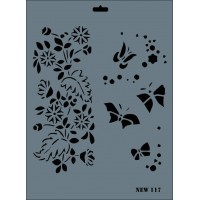 Rich New Seri N-117 Stencil 35x25 cm