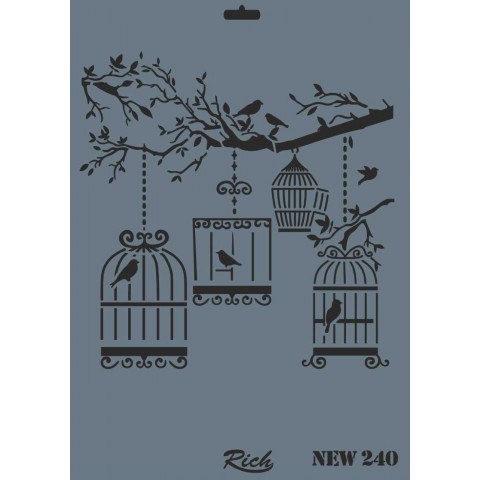 Rich New Seri N-240 Stencil 35x25 cm