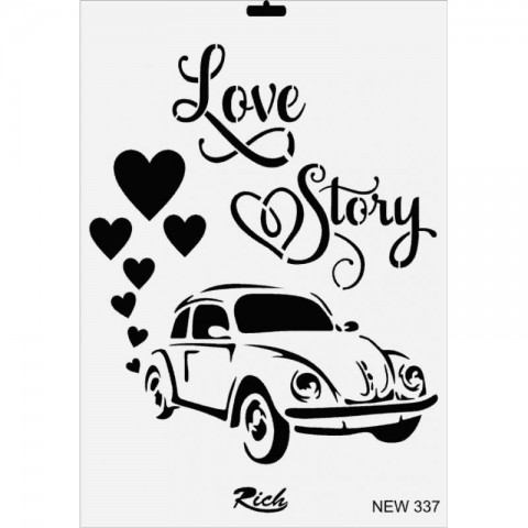 Rich New Seri N-337 Stencil 35x25 cm