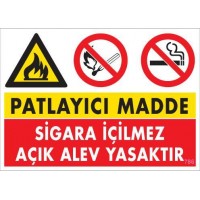 Patlayıcı Madde Uyarı Levhası 25x35 KOD:786