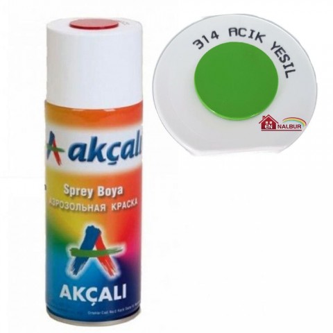 Akçalı Sprey Boya 400 ml 314 Açık Yeşil