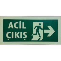 Acil Çıkış Uyarı Levhası 14x30 KOD: DEK FL 940