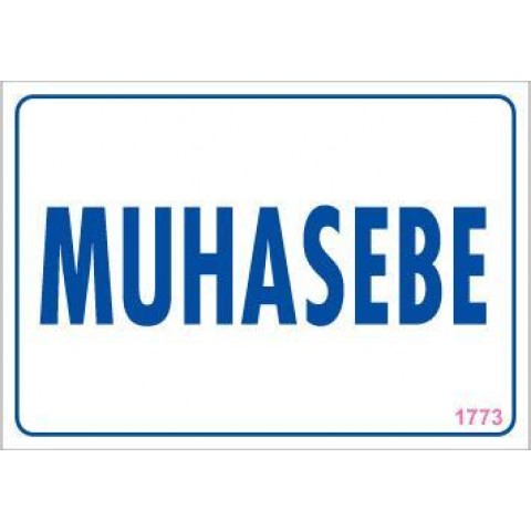 Muhasebe Uyarı Levhası 17,5x25 KOD:1773