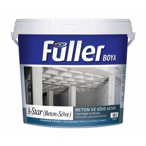 Füller A-Star Brüt Beton Söve Astarı 12 Kg Açık Mavi