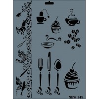 Rich New Seri N-149 Stencil 35x25 cm