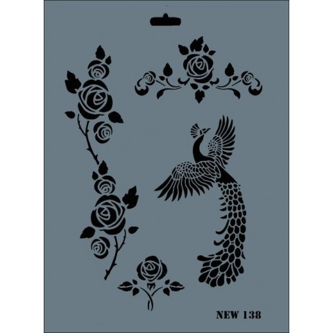 Rich New Seri N-138 Stencil 35x25 cm