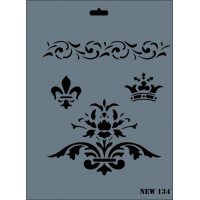 Rich New Seri N-134 Stencil 35x25 cm