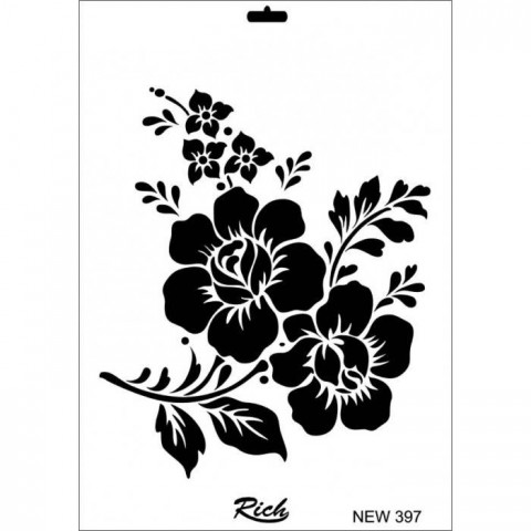 Rich New Seri N-397 Stencil 35x25 cm