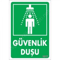 Güvenlik Duşu Uyarı Levhası 17,5x25 KOD:1017