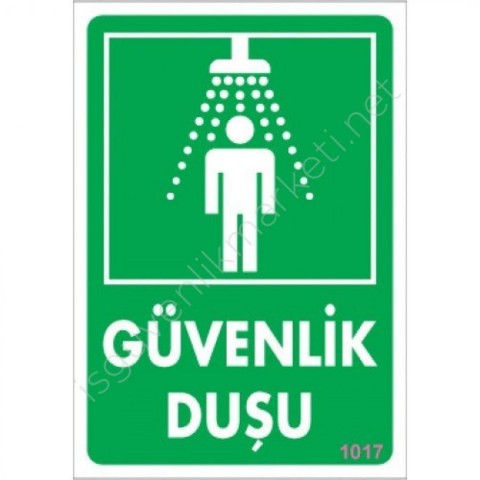 Güvenlik Duşu Uyarı Levhası 17,5x25 KOD:1017