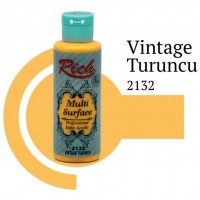 Rich Multi Surface 2132 Vintage Turuncu Akrilik Boya 120 cc