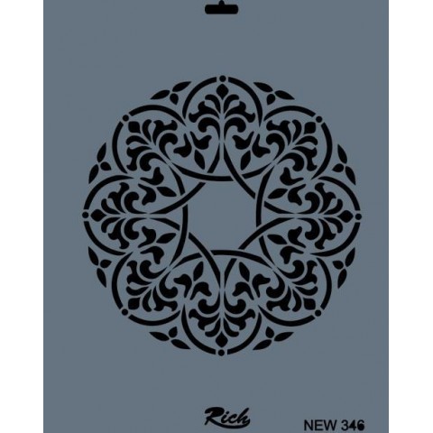 Rich New Seri N-346 Stencil 35x25 cm