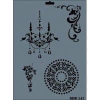 Rich New Seri N-147 Stencil 35x25 cm