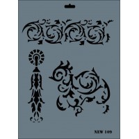 Rich New Seri N-109 Stencil 35x25 cm