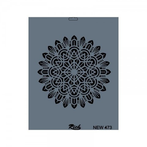 Rich New Seri N-473 Stencil 35x25 cm